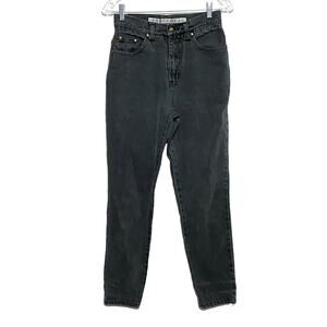 Absolutely No! Jeans Authentic Black High Waisted Tapered Vintage 26 Inch Waist